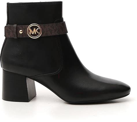 michael kors abigail leather ankle boot|abigail leather and signature logo trim ankle boot .